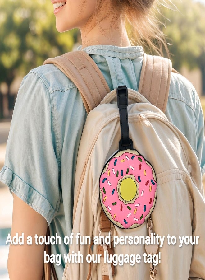 ANINIUCN Luggage Tags - Cute Donut Bag Tag for Suitcases, Durable Silicone Travel ID Label with Information Card, Fun Accessories for Women, Men, Kids - Image 5